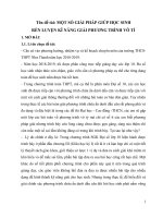 MỘT số GIẢI PHÁP GIÚP HỌC SINH rèn LUYỆN KĨ NĂNG GIẢI PHƯƠNG TRÌNH vô TỈ 