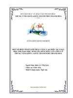Một số biện pháp góp phần nâng cao hiệu quả dạy phụ đạo học sinh yếu kém môn ngữ văn lớp 12 ở trung tâm GDNN   GDTX thành phố thanh hoá 