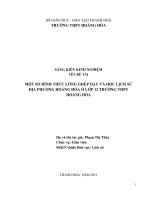 Một số hình thức lồng ghép dạy và học lịch sử địa phương hoằng hóa ở lớp 12 trường THPT hoằng hóa 