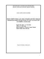 Phát triển năng lực học sinh giỏi TTGDTX huyện thạch thành qua một số bài toán về sắt và các oxit sắt có nhiều cách giải 
