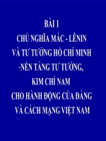 Bài 1 Chủ nghĩa Mác - Lênin và tư tưởng Hồ Chí Minh...