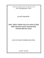 Thực hiện chính sách an sinh xã hội trên địa bàn quận thanh khê, thành phố đà nẵng 