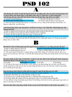 PSD102  Phát triển kỹ năng cá nhân 2  Ngân hàng câu hỏi trắc nghiệm Topica