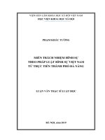 Miễn trách nhiệm hình sự theo pháp luật hình sự Việt Nam từ thực tiễn thành phố Đà Nẵng (LV thạc sĩ)