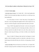 Mô tả hoạt động tác nghiệp của đóng thùng xe đông lạnh tại công ty CMC 