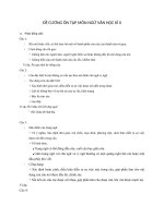 ĐỀ CƯƠNG ôn tập môn NGỮ văn học kì II