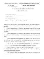 BÀI THU HOẠCH bồi DƯỠNG THƯỜNG XUYÊN quản lý