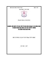 NGHIÊN cứu một số THAY đổi tế bào máu NGOẠI VI và ĐÔNG máu  ở BỆNH NHÂN được điều TRỊ THAY HUYẾT TƯƠNG tại BỆNH VIỆN BẠCH MAI 
