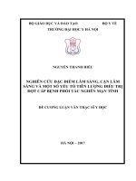 NGHIÊN cứu đặc điểm lâm SÀNG, cận lâm SÀNG và một số yếu tố TIÊN LƯỢNG điều TRỊ đợt cấp BỆNH PHỔI tắc NGHẼN mạn TÍNH 