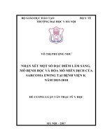 NHẬN xét một số đặc điểm lâm SÀNG, mô BỆNH học và hóa mô MIỄN DỊCH của SARCOMA EWING tại BỆNH VIỆN k năm 2015 2018 