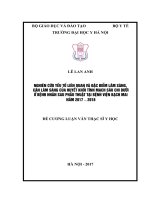 NGHIÊN cứu yếu tố LIÊN QUAN và đặc điểm lâm SÀNG, cận lâm SÀNG của HUYẾT KHỐI TĨNH MẠCH sâu CHI dưới ở BỆNH NHÂN SAU PHẪU THUẬT tại BỆNH VIỆN BẠCH MAI năm 2017 – 2018 