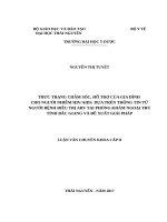 THƯC TRẠNG CHĂM sóc, hỗ TRỢ của GIA ĐÌNH CHO NGƯỜI NHIỄM HIVAIDS  dựa TRÊN THÔNG TIN từ NGƯỜI BỆNH điều TRỊ ARV tại PHÒNG KHÁM NGOẠI TRÚ TỈNH bắc GIANG và đề XUẤT GIẢI PHÁP 