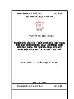 NGHIÊN cứu các yếu tố LIÊN QUAN đến TÌNH TRẠNG SUY DINH DƯỠNG ở BỆNH NHÂN lọc MÀNG BỤNG LIÊN tục NGOẠI TRÚ tại KHOA THẬN TIẾT NIỆU BỆNH VIỆN BẠCH MAI  từ 102016 – 10 2018 