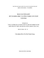 NÂNG CAO HIỆU QUẢ sử DỤNG vốn của DOANH NGHIỆP NGÀNH THÉP NIÊM yết TRÊN THỊ TRƯỜNG CHỨNG KHOÁN VIỆT NAM 
