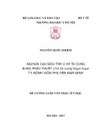 NGHIÊN cứu điều TRỊ u xơ tử CUNG BẰNG PHẪU THUẬT cắt tử CUNG HOÀN TOÀN tại BỆNH VIỆN PHỤ sản NAM ĐỊNH 