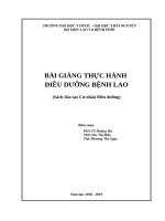 BÀI GIẢNG THỰC HÀNH điều DƯỠNG BỆNH LAO 