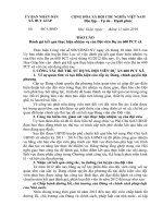 Báo cáo đánh giá kết quả thực hiện nhiệm vụ của Đội viên Dự án 600 Phó Chủ tịch UBND xã