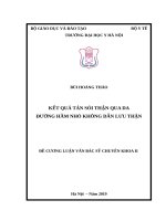 KẾT QUẢ tán sỏi THẬN QUA DA ĐƯỜNG hầm NHỎ KHÔNG dẫn lưu THẬN 