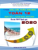 1752 câu hỏi trắc nghiệm toán 12 học kỳ 1 – trần quốc nghĩa 