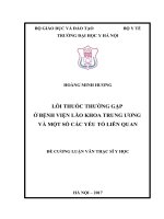 LỖI THUỐC THƯỜNG gặp ở BỆNH VIỆN lão KHOA TRUNG ƯƠNG và một số các yếu tố LIÊN QUAN 