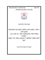 NGHIÊN cứu đặc điểm lâm SÀNG, cận lâm SÀNG và ĐÁNH GIÁ kết QUẢ điều TRỊ PHẪU THUẬT UNG THƯ TINH HOÀN tại BỆNH VIỆN VIỆT đức 