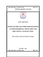 ĐÁNH GIÁ HIỆU QUẢ PHỐI hợp DIAZEPAM và PHENOBARBITAL TRONG điều TRỊ hội CHỨNG CAI rượu NẶNG 