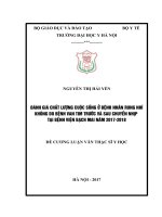 ĐÁNH GIÁ CHẤT LƯỢNG CUỘC SỐNG ở BỆNH NHÂN RUNG NHĨ KHÔNG DO BỆNH VAN TIM TRƯỚC và SAU CHUYỂN NHỊP tại BỆNH VIỆN BẠCH MAI năm 2017 2018 