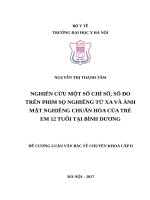 NGHIÊN cứu một số CHỈ số, số đo TRÊN PHIM sọ NGHIÊNG từ XA và ẢNH mặt NGHIÊNG CHUẨN hóa của TRẺ EM 12 TUỔI tại BÌNH DƯƠNG 