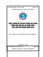 THỰC TRẠNG đẻ CHỈ HUY BẰNG OXYTOXIN TRÊN sản PHỤ đẻ tại BỆNH VIỆN PHỤ sản hải PHÒNG năm 2016 