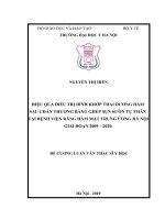 HIỆU QUẢ điều TRỊ DÍNH KHỚP THÁI DƯƠNG hàm SAU CHẤN THƯƠNG BẰNG GHÉP sụn sườn tự THÂN tại BỆNH VIỆN RĂNG hàm mặt TRUNG ƯƠNG hà nội GIAI đoạn 2009 – 2020 