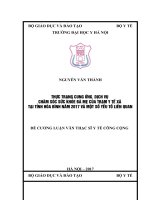 THỰC TRẠNG CUNG ỨNG  DỊCH vụ CHĂM sóc sức KHỎE bà mẹ của TRẠM y tế xã tại TỈNH hòa BÌNH năm 2017 và một số yếu tố LIÊN QUAN 