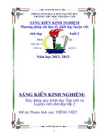 Phương pháp chỉ đạo tổ, khối dạy luyện viết chữ đẹp theo nhóm chữ ở buổi 2