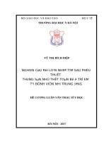 nghiên cứu rối loạn nhịp tim sau phẫu thuật thông sàn nhĩ thất toàn bộ ở trẻ em tại bệnh viên nhi trung ương 