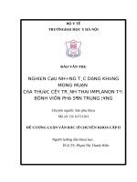 NGHIÊN cứu NHỮNG tác DỤNG KHÔNG MONG MUỐN của THUỐC cấy TRÁNH THAI IMPLANON tại BỆNH VIỆN PHỤ sản TRUNG ƯƠNG 