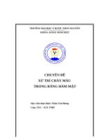 CHUYÊN đề xử TRÍ CHẢY máu TRONG RĂNG hàm mặt 