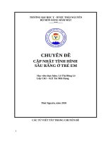 CHUYÊN ðề cặp NHẬT TÌNH HÌNH sâu RÃNG ở TRẺ EM 