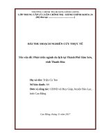 Bài thu hoạch nghiên cứu thực tế tại Sầm Sơn Thanh Hóa