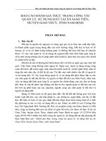 BÁO CÁO ĐÁNH GIÁ THỰC TRẠNG CÔNG TÁC  QUẢN LÝ, SỬ DỤNG ĐẤT TẠI XÃ GIAO TIẾN,  HUYỆN GIAO THỦY, TỈNH NAM ĐỊNH
