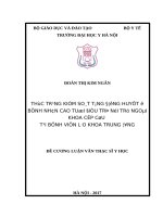 THỰC TRẠNG KIỂM SOÁT TĂNG ĐƯỜNG HUYẾT ở BỆNH NHÂN CAO TUỔI điều TRỊ nội TRÚ NGOÀI KHOA cấp cứu tại BỆNH VIỆN lão KHOA TRUNG ƯƠNG 