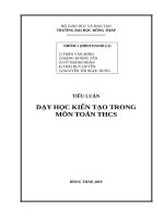 TIEU LUAN  sử dụng phương pháp kiến tạo trong dạy học toán thcs