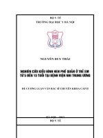 NGHIÊN CỨU KIỂU HÌNH HEN PHẾ QUẢN ở TRẺ EM từ 5 đến 15 TUỔI tại BỆNH VIỆN NHI TRUNG ƯƠNG 