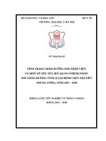 TÌNH TRẠNG DINH DƯỠNG KHI NHẬP VIỆN và một số yếu tố LIÊN QUAN ở BỆNH NHÂN đái THÁO ĐƯỜNG TYPE II tại BỆNH VIỆN nội TIẾT TRUNG ƯƠNG, năm 2017   2018 