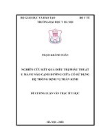 NGHIÊN cứu kết QUẢ điều TRỊ PHẪU THUẬT u MÀNG não CẠNH ĐƯỜNG GIỮA có sử DỤNG hệ THỐNG ĐỊNH vị THẦN KINH 