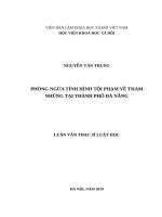 Phòng ngừa tình hình tội phạm về tham nhũng tại thành phố đà nẵng 