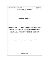 NGHIÊN cứu VAI TRÒ của hóa mô MIỄN DỊCH TRONG CHẨN đoán SACÔM mô mềm THEO PHÂN LOẠI tổ CHỨC y tế THẾ GIỚI 2013 