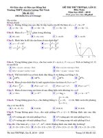  Đề thi thử Toán THPTQG 2019 lần 2 trường chuyên Lương Thế Vinh – Đồng Nai