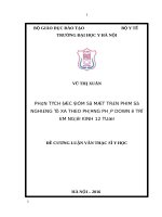 PHÂN TÍCH đặc điểm sọ mặt TRÊN PHIM sọ NGHIÊNG từ XA THEO PHƯƠNG PHÁP DOWN ở TRẺ EM NGƯỜI KINH 12 TUỔI 