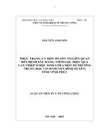Thực trạng và một số yếu tố liên quan đến bệnh sâu răng, viêm lợi, hiệu quả can thiệp ở học sinh lớp 6 một số trường trung học cơ sở huyện bình xuyên, tỉnh vĩnh phúc  