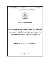 ĐÁNH GIÁ tác DỤNG của bài THUỐC lục vị kỷ cúc TRONG điều TRỊ rối LOẠN THẦN KINH THỰC vật TRÊN BỆNH NHÂN TIỀN mãn KINH, mãn KINH 