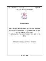 ĐẶC điểm lâm SÀNG một số căn NGUYÊN của NHIỄM KHUẨN sơ SINH và TÌNH HÌNH KHÁNG KHÁNG SINH ở TRẺ sơ SINH tại BỆNH VIỆN PHỤ sản TRUNG ƯƠNG năm 2018 2019 